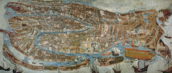 Karte von Venedig, erste Hälfte des 17. Jahrhunderts